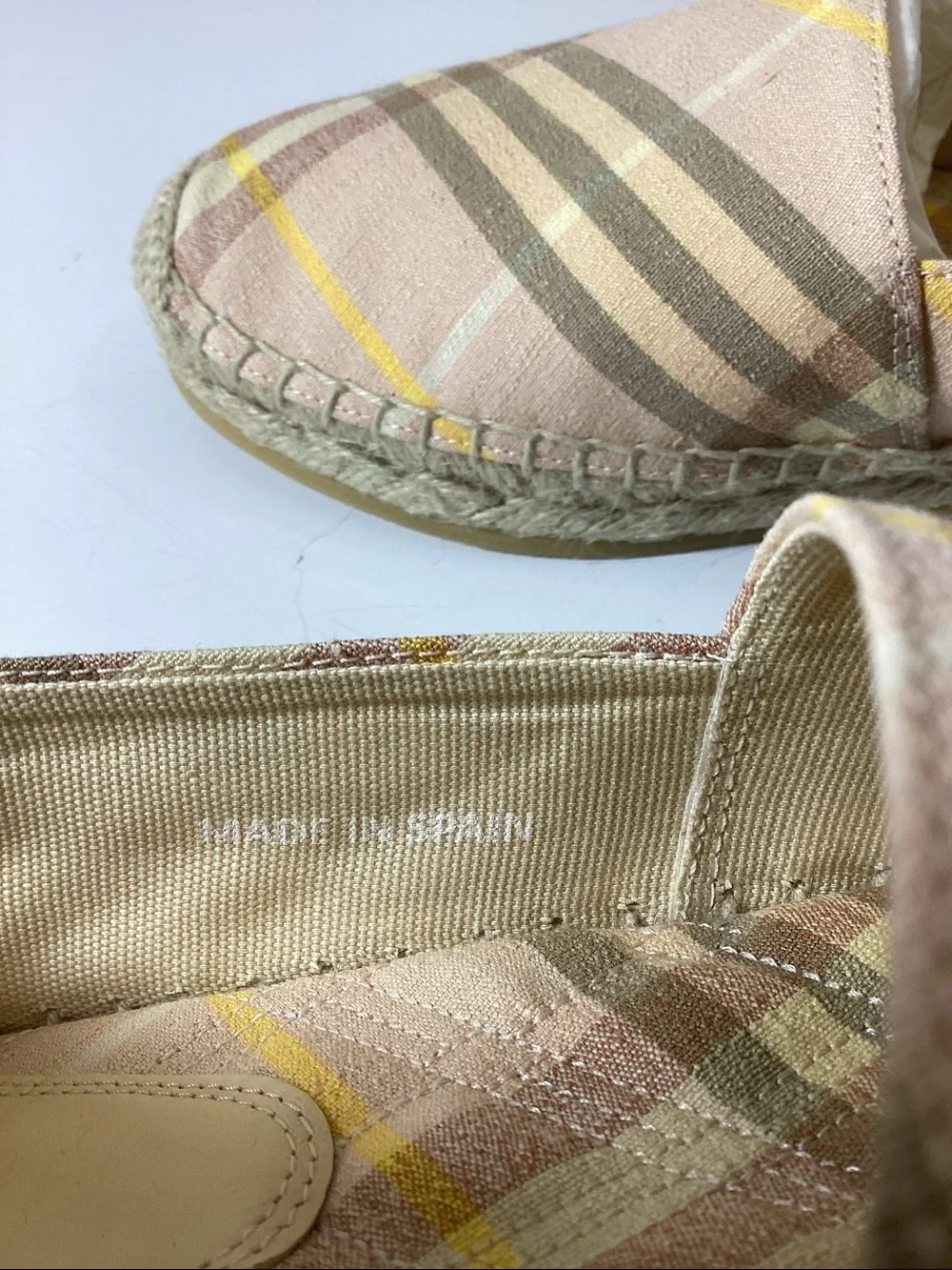 Burberry Women's Mews Check Espadrille Flats